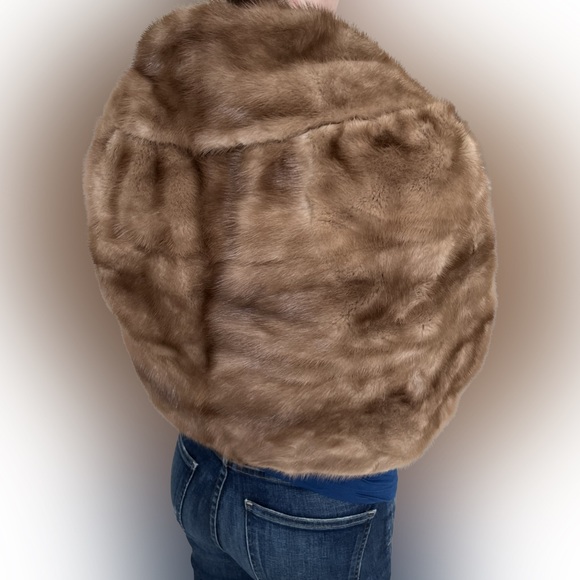 CANADA Majestic MINK Fur Stole by YORK FURS Toronto - Palomino Light Beige. - Picture 4 of 13